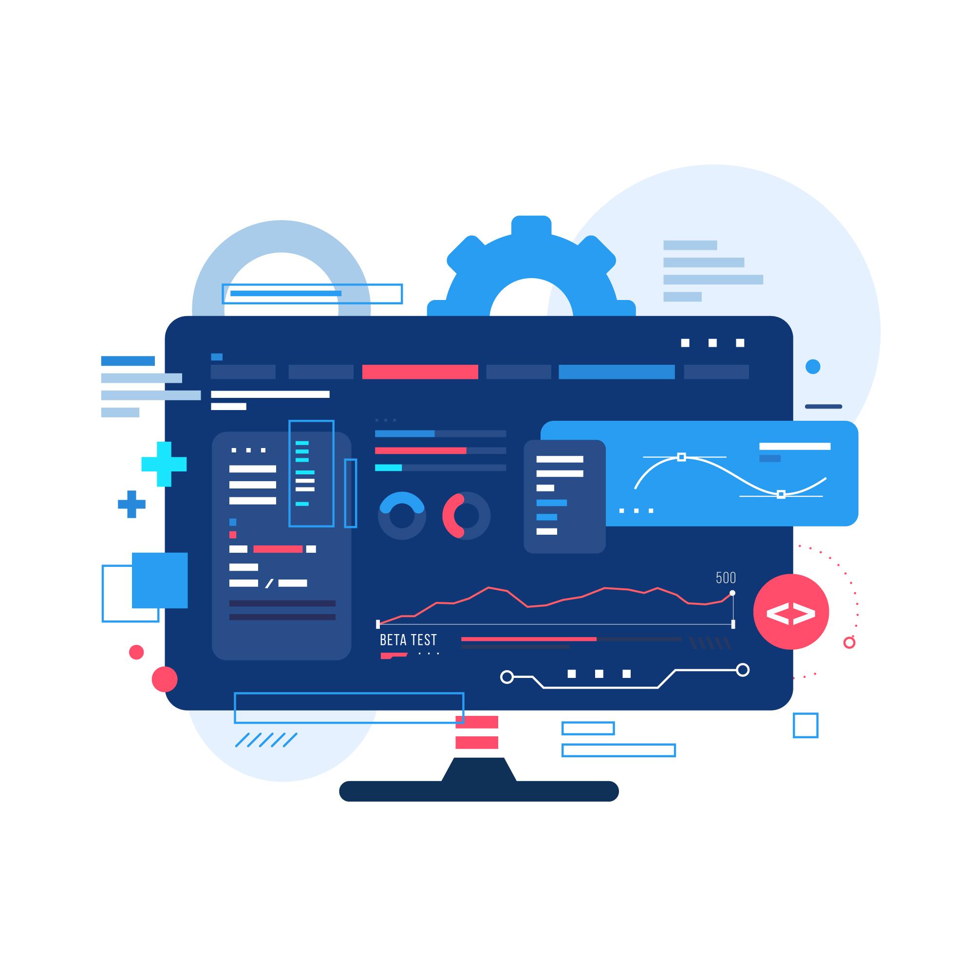 Illustration of software services